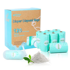USBOO diaper bags with fresh powder scent and compact dispenser for on-the-go changes
