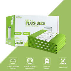 USBOO epi-technology diaper pail refills designed for strong, durable bags.