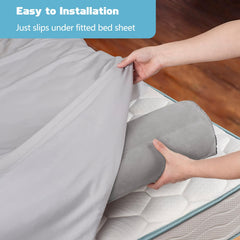USHMA inflated bed rail in-use demonstrates quick setup and sturdy protection.