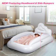 USHMA toddler travel bed reversible colors offer mood-friendly style and convenience