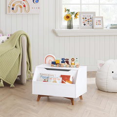 UTEX Kids Toy Box front book storage area facilitates easy book selection.