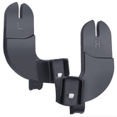UTNVBTR car seat adapter in black, side view, enhances stroller compatibility and ease