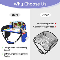UTOLOVE travel tray wipe-clean surface for quick cleanup
