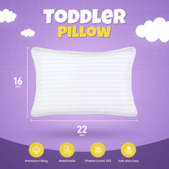Utopia Bedding Youth Pillow side view showing balanced medium support for restful sleep.