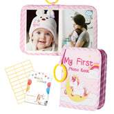UTOPLIKEY My First Photo Album with soft-cloth cover for safe baby photo storage.