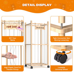 Uvellgift space-saving cage keeps kids' room free of cluttered plush toys.