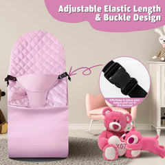 UWSTE breathable pink fabric seat – comfortable bounce for baby.