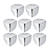uxcell metal box corner protector chrome-plated close-up showing edge protection