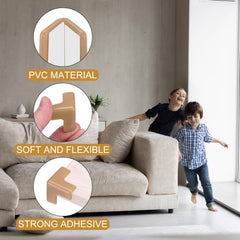 uxcell corner protectors adhesive closeup β strong transparent adhesive for firm furniture hold