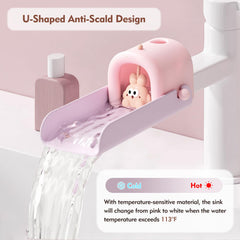 UYUOO bunny side angle shows dual interface compatibility with most faucets.