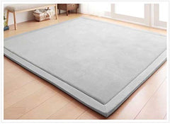 V-mix Baby Play Mat plush-foam close-up shows soft cushioning for babies.