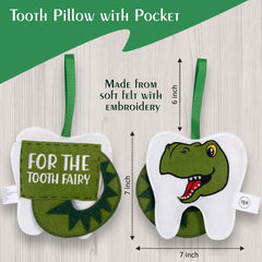 V&M Cuddles Pillow pocket highlights the tooth storage feature for a magical Tooth Fairy night.