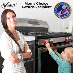 Vadiff stove knob locks installation shows tool-free setup