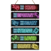 Vagafilla neon gaming decor pack wall art creates vibrant game-room ambiance
