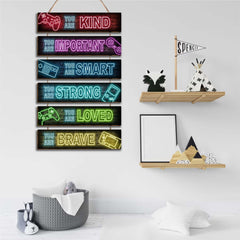 Vagafilla wood wall sign easy-hang design with pre-installed hardware