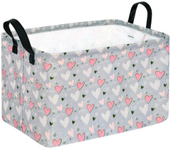 VAIVUSTO Rec Heart Box Hamper front view offers stylish storage for laundry and toys