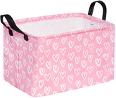VAIVUSTO Rec Heart Print Box Hamper folded for compact storage and easy transport