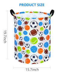 VAIVUSTO round laundry basket with cotton rope handles for easy carrying