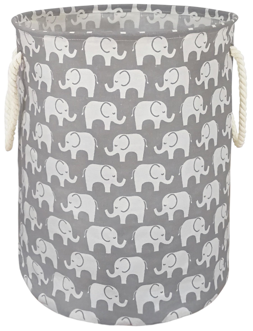 VAIVUSTO round laundry basket side view offers roomy capacity for kids’ clothes.