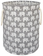 VAIVUSTO round laundry basket side view offers roomy capacity for kids’ clothes.