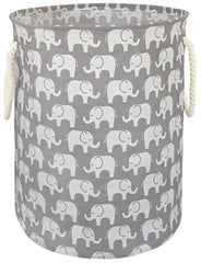 VAIVUSTO round laundry basket side view offers roomy capacity for kids’ clothes.