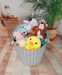 VAIVUSTO round laundry basket towels storage in bathroom or linen closet