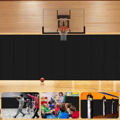 VANCL wall padding close-up shows durable PU/PVC leather for gym protection.
