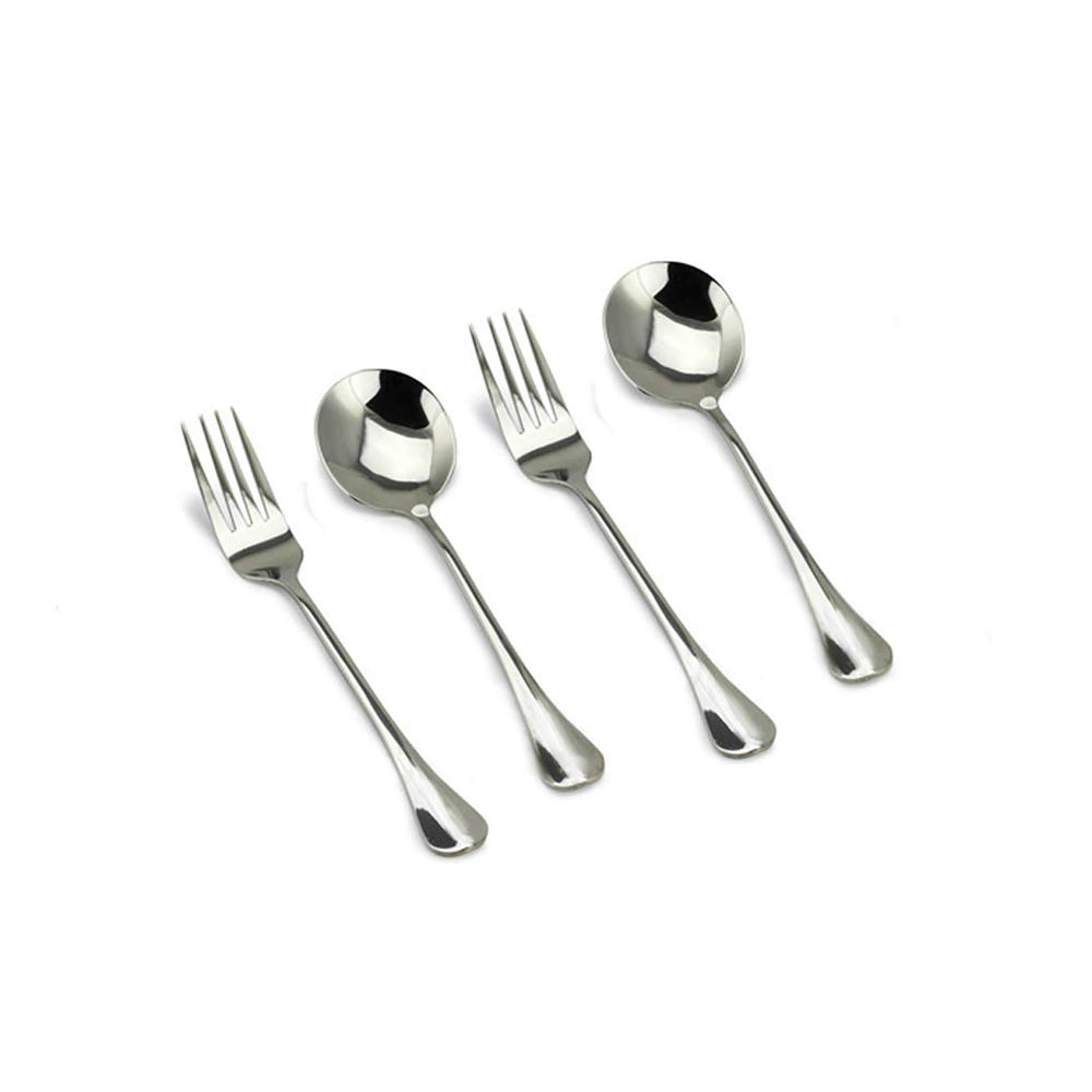 VANRA children flatware two forks with kid-friendly grip for easy feeding.