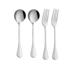 VANRA children flatware two spoons with comfortable reach for small hands.