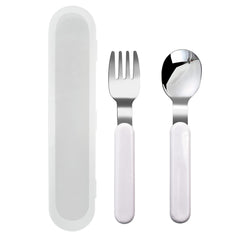 VANRA kids flatware fork 5.2in designed for easy self-feeding on the go.