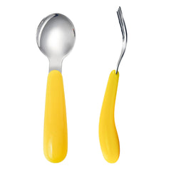 VANRA toddler utensils with mirror finish and comfy grip for little hands