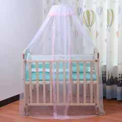 Vawolecy universal crib mosquito net foldable draped over crib for gentle protection
