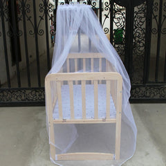 Vawolecy universal crib net dome folded-flat for compact storage