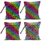 VBCVBGFH rainbow leopard wet bags four-pack for travel organization