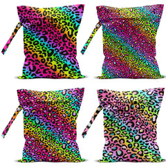 VBCVBGFH rainbow leopard wet bags four-pack for travel organization