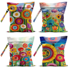 VBCVBGFH wet bag 4-pack front view showing compact travel organizers for beach trips
