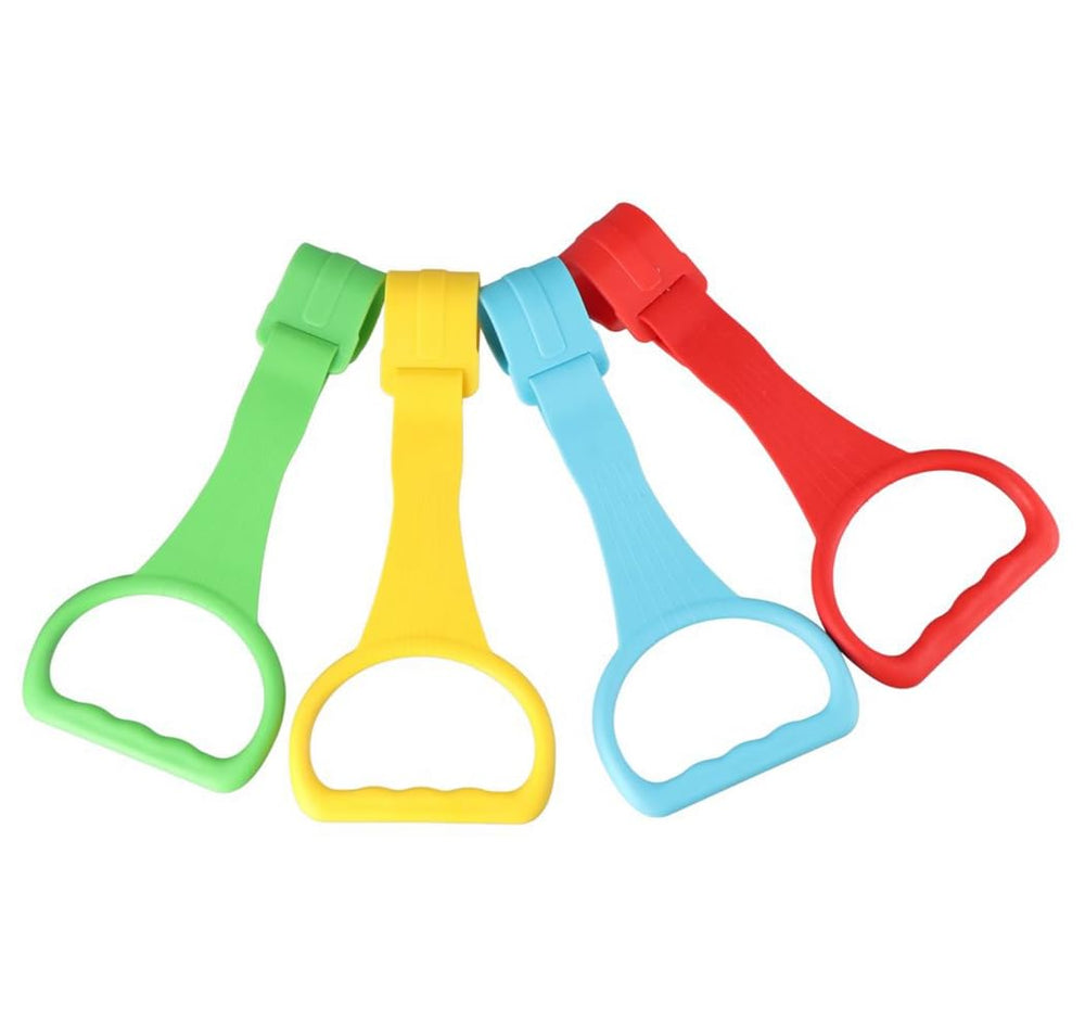 Vctitil pull ring crib hook red on crib edge for easy standing support