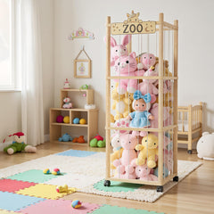 Vecxoty elastic straps and mesh base secure small plushies, reducing lost items.