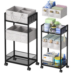 VEESUN 2In1 diaper caddy cart top layer detachable for on-the-go essentials