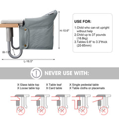 VEEYOO clip-on high chair storage bag keeps essentials close during dining