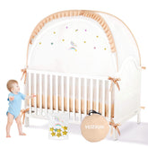 VEIZXUN crib tent star pattern for peaceful sleep and mosquito protection