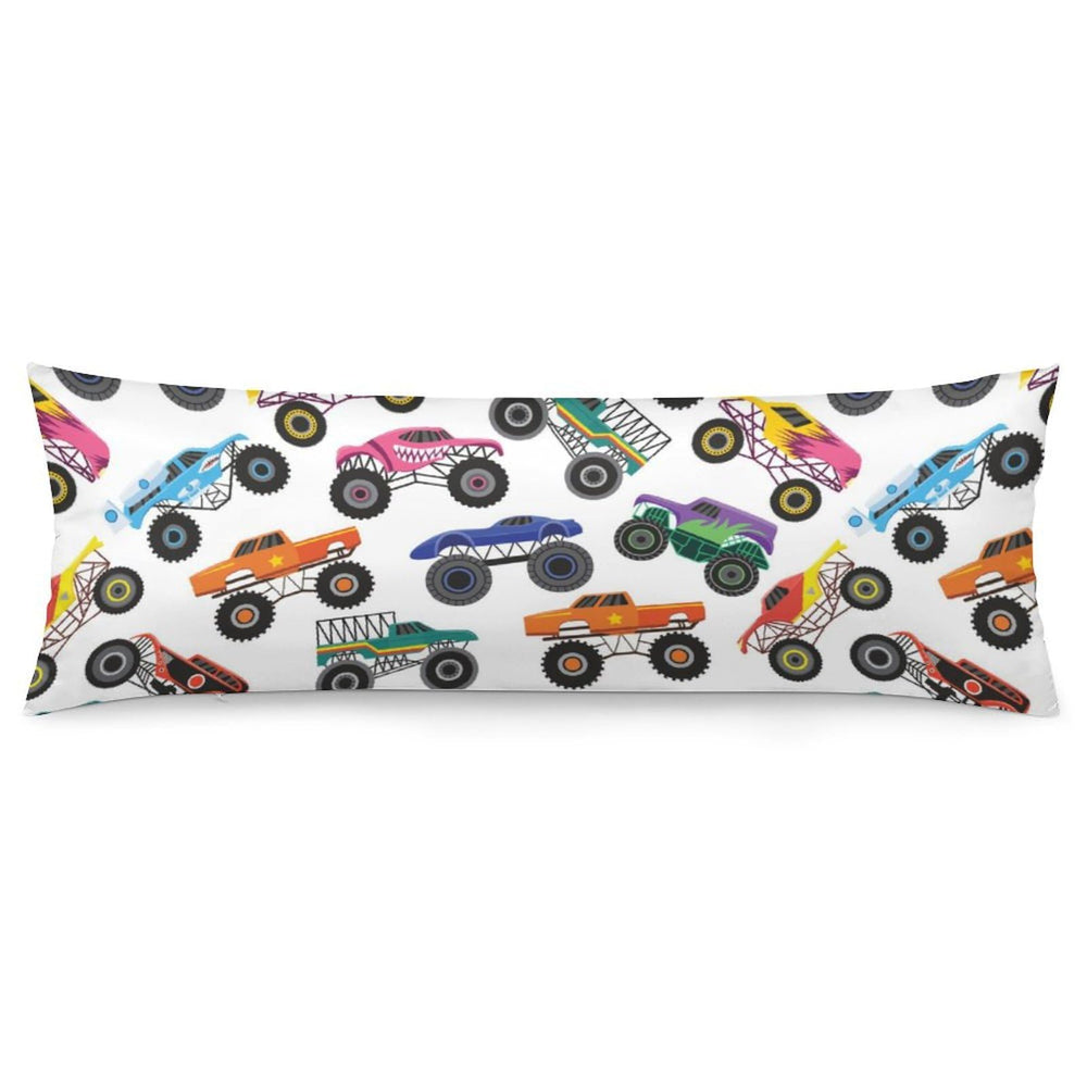 Velumair cartoon car pillow cover showcases bold 20x54 design for playful bedroom decor