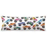 Velumair cartoon car pillow cover showcases bold 20x54 design for playful bedroom decor