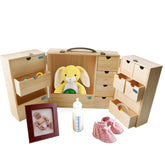 Vencer DIY Baby Keepsake Box pine wood finish for durable memories storage