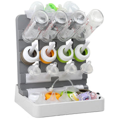 Venuekkuri vertical standing bottle drying rack illustrates space-saving capacity to dry up to 12 bottles