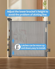 Veraste gate shows one-handed operation for easy access while carrying items.
