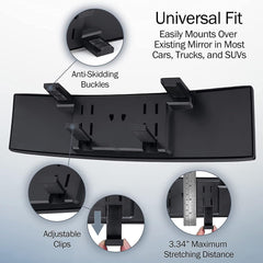 Verivue Mirrors anti-glare rearview minimizes glare for day and night driving clarity.