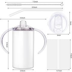 Vermida sippy cup lids and straws—2-pack, leak-free for mess-free travel.