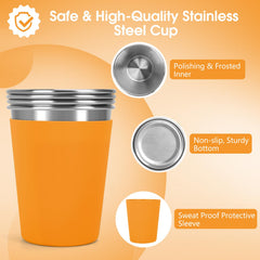 Vermida unbreakable metal cups survive drops for busy families