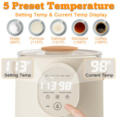 Veroline smart-panel temperature control provides precise, convenient formula warming.